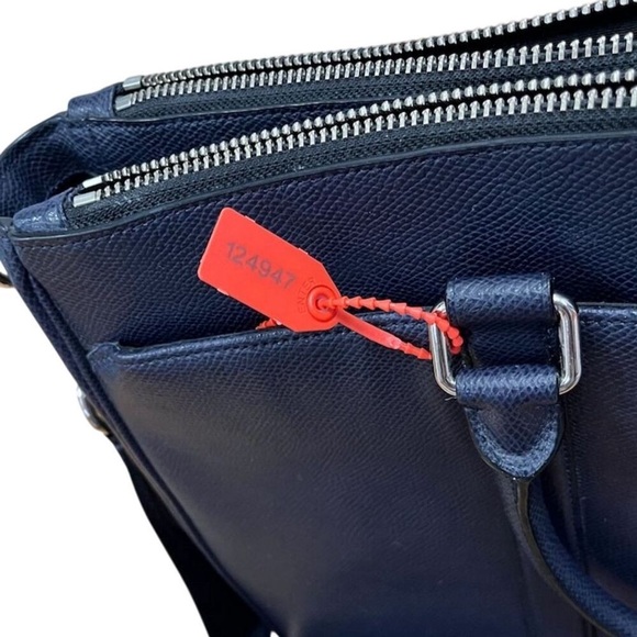 Coach Metropolitan Perry Blue Leather Laptop Bag Large - Picture 16 of 16